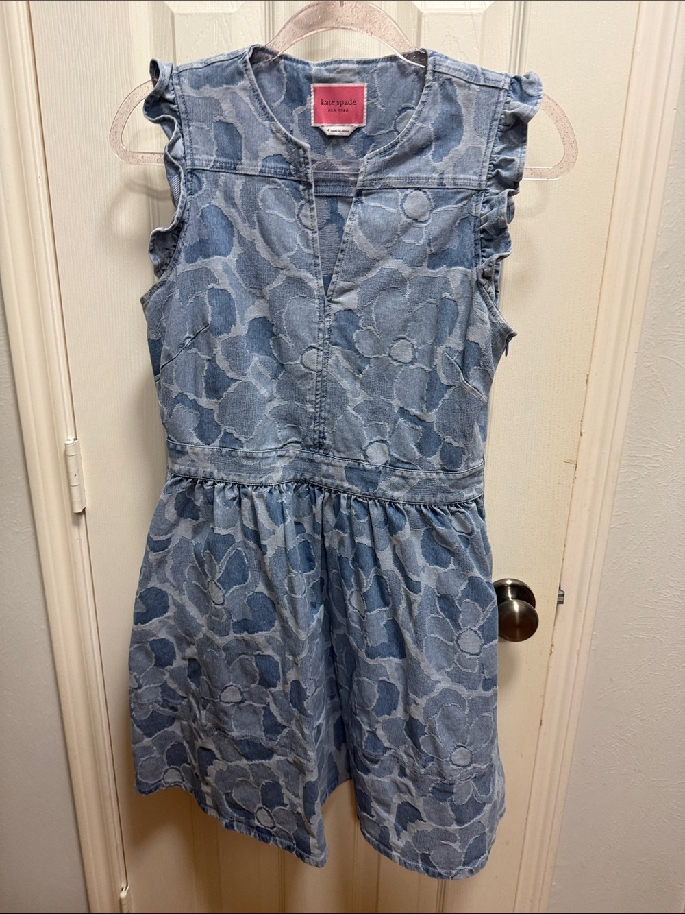 kate spade Light Blue Floral Denim Dress